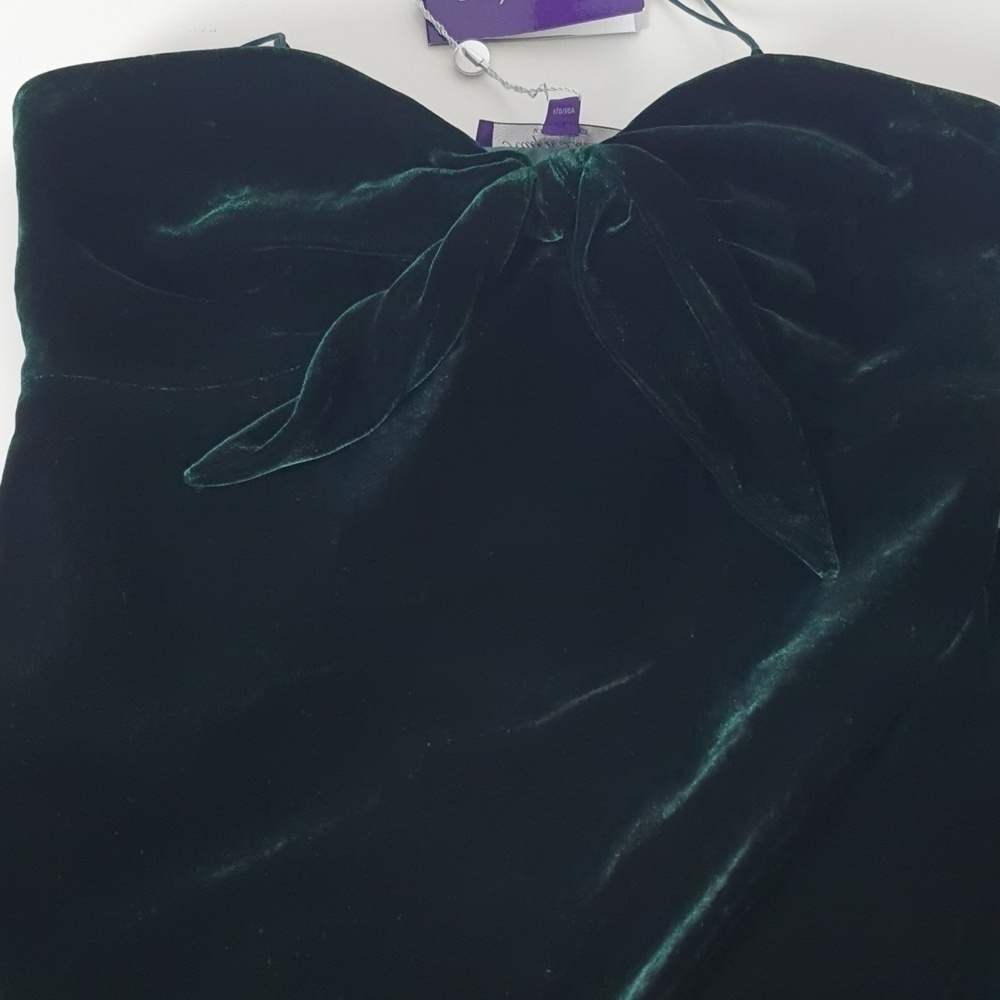 Ralph Lauren Purple Label Niles Strapless Velvet Evening Dress - Picture 12 of 12